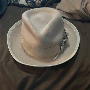 Elegant Cream Fedora Hat